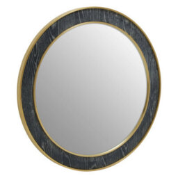 Orsina Lena Wall Mirror, Gold, Black, Grey, Synthetic, Metal, Glass - thumbnail 2
