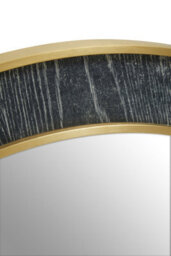 Orsina Lena Wall Mirror, Gold, Black, Grey, Synthetic, Metal, Glass - thumbnail 5