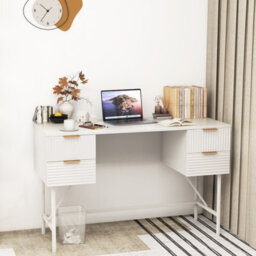 Costway Home Office Desk Computer Desk Study Writing Table Pc Workstation W/ 4 Drawers - thumbnail 6