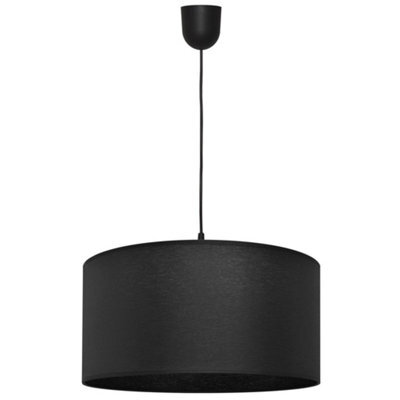 Luminosa Lighting Luminosa Alba Cylindrical Pendant Ceiling Light Black 40Cm - image 1