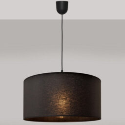 Luminosa Lighting Luminosa Alba Cylindrical Pendant Ceiling Light Black 40Cm - thumbnail 4