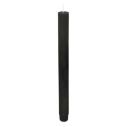 Spaas Rustic Unscented Dinner Candle 25Cm - Black - thumbnail 2