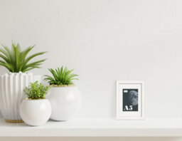 A5 White Picture Frame With Mount For A6 (10.5 X 14.8Cm - 4.1 X 5.8In) Poster, Photo, Artwork, Or Print. - thumbnail 4