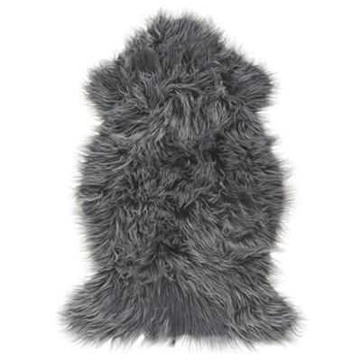 Beliani Faux Fur Rug Mungo Grey 63 X 95 Cm - image 1