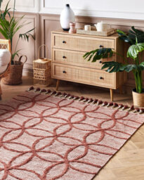 Beliani Rug Kirsehir Red 140 X 200 Cm Cotton - thumbnail 2