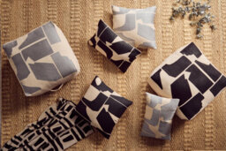 Orsina Bosie Ozella Natural And Grey Square Cushion - thumbnail 2