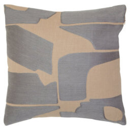 Orsina Bosie Ozella Natural And Grey Square Cushion - thumbnail 1