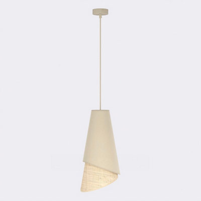 Emibig Lighting Emibig Moda Pendant Lamp 1 X E27 Beige / Rattan - image 1