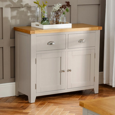 The Furniture Market Downton Grey Painted Medium 2 Drawer 2 Door Sideboard - image 1