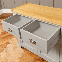 The Furniture Market Downton Grey Painted Medium 2 Drawer 2 Door Sideboard - thumbnail 7