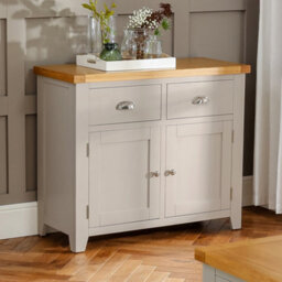 The Furniture Market Downton Grey Painted Medium 2 Drawer 2 Door Sideboard - thumbnail 1