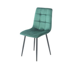 Urbn-Living Urbn Living 110Cm Dining Table & 4 Pcs Velvet Chairs Set Modern Metal Kitchen Furniture Rustic Oak Table And Green Chair - thumbnail 4