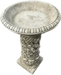 Spa Large Stone Cast 'bacchus' Design Birdbath - thumbnail 5