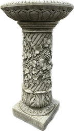 Spa Large Stone Cast 'bacchus' Design Birdbath - thumbnail 4