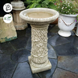 Spa Large Stone Cast 'bacchus' Design Birdbath - thumbnail 3