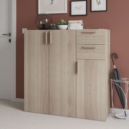 GoodHome Atomia Freestanding Matt Oak Effect Hallway Storage Unit Kit - thumbnail 4