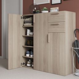 GoodHome Atomia Freestanding Matt Oak Effect Hallway Storage Unit Kit - thumbnail 5