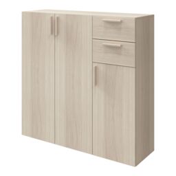 GoodHome Atomia Freestanding Matt Oak Effect Hallway Storage Unit Kit - thumbnail 2