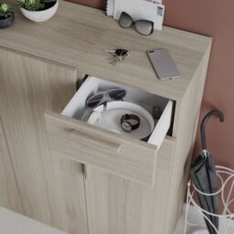 GoodHome Atomia Freestanding Matt Oak Effect Hallway Storage Unit Kit - thumbnail 6
