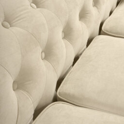 Bravich Chesterfield Armchair - Velvet Cream - thumbnail 9