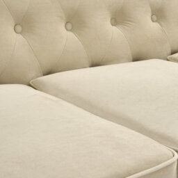 Bravich Chesterfield Armchair - Velvet Cream - thumbnail 8