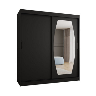 Arte Rossa Sliding Door Wardrobe 180Cm Black - Sleek Storage For Modern Interiors - image 1