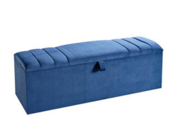 Divan Base Direct Titania Ottoman Storage Box 4Ft6 Double - Plush Velvet Marine - thumbnail 5