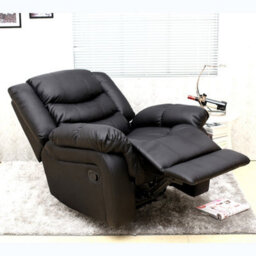 More4Homes Seattle Bonded Leather Manual Recliner (Black) - thumbnail 9
