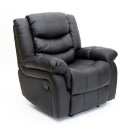 More4Homes Seattle Bonded Leather Manual Recliner (Black) - thumbnail 2
