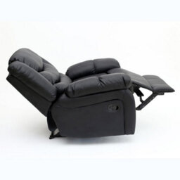 More4Homes Seattle Bonded Leather Manual Recliner (Black) - thumbnail 4