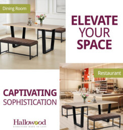 Hallowood Furniture Dudley 1.5M Dining Table Set With 2 Deluxe Leather Effect Benches - thumbnail 6