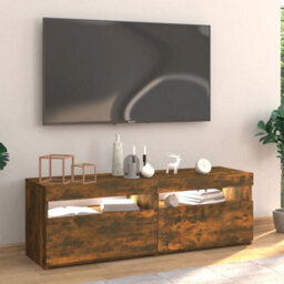 Berkfield Tv Cabinet With Led Lights Smoked Oak 120X35X40 Cm - thumbnail 4