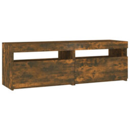 Berkfield Tv Cabinet With Led Lights Smoked Oak 120X35X40 Cm - thumbnail 3