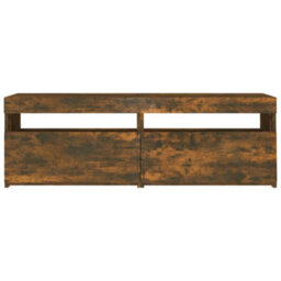 Berkfield Tv Cabinet With Led Lights Smoked Oak 120X35X40 Cm - thumbnail 8