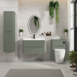 Royal Bathrooms Venice 700mm Sage Green Floor Standing Vanity Unit 2 Drawer With Ceramic Basin - thumbnail 3