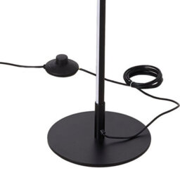 Living And Home Modern Black Dimmable Led Floor Lamp With Remote Control And Foot Switch, 12W - thumbnail 5