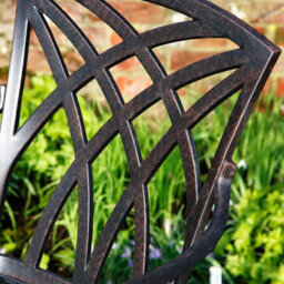 Lazy Susan Alice Antique Bronze 6 Seater Metal Garden Furniture Set - thumbnail 7