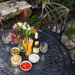 Lazy Susan Alice Antique Bronze 6 Seater Metal Garden Furniture Set - thumbnail 4
