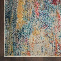 Multicolour Abstract Modern Jute Backing Easy To Clean Rug For Living Room Bedroom And Dining Room-160Cm X 221Cm - thumbnail 7