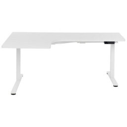 Beliani Electric Adjustable Corner Desk Destines White 160 Cm 109 Cm Left Hand - thumbnail 5