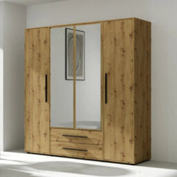 Arte Maxione 13 Hinged Door Wardrobe 198Cm - Oak Artisan, Inviting Woodgrain Storage Retreat - thumbnail 1