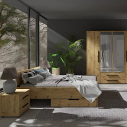 Arte Maxione 13 Hinged Door Wardrobe 198Cm - Oak Artisan, Inviting Woodgrain Storage Retreat - thumbnail 2