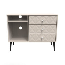 Toledo 3 Drawer Tv Unit In Kashmir Matt (Ready Assembled) - thumbnail 1