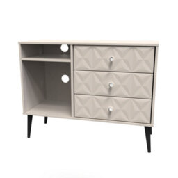 Toledo 3 Drawer Tv Unit In Kashmir Matt (Ready Assembled) - thumbnail 3