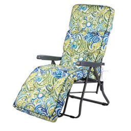Alfresia Charcoal Relaxer With Blue Green Multi Cushion - thumbnail 1
