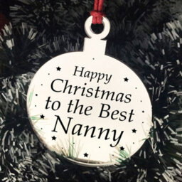 Red Ocean Christmas Gift For Nanny Christmas Tree Decoration Engraved Bauble Gift For Her Grandparent Gifts - thumbnail 6