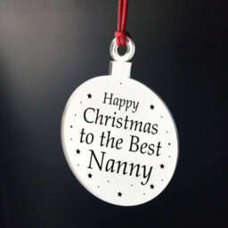 Red Ocean Christmas Gift For Nanny Christmas Tree Decoration Engraved Bauble Gift For Her Grandparent Gifts - thumbnail 2