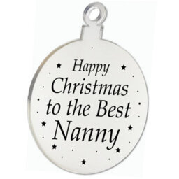 Red Ocean Christmas Gift For Nanny Christmas Tree Decoration Engraved Bauble Gift For Her Grandparent Gifts - thumbnail 5