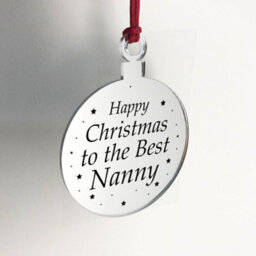 Red Ocean Christmas Gift For Nanny Christmas Tree Decoration Engraved Bauble Gift For Her Grandparent Gifts - thumbnail 4