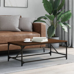 Berkfield Coffee Table Brown Oak 100X50X35 Cm Engineered Wood - thumbnail 1
